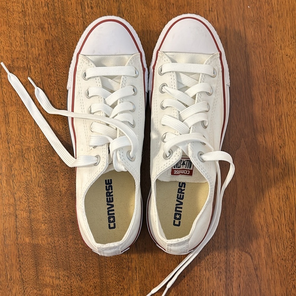 Converse Chuck Taylor All Star White Low Top Sneakers - Picture 2 of 10